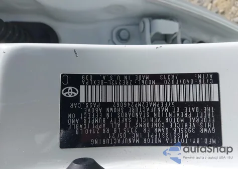 2021 Toyota Corolla Le из США, поврежденный, VIN 5YFEPMAE2MP246062